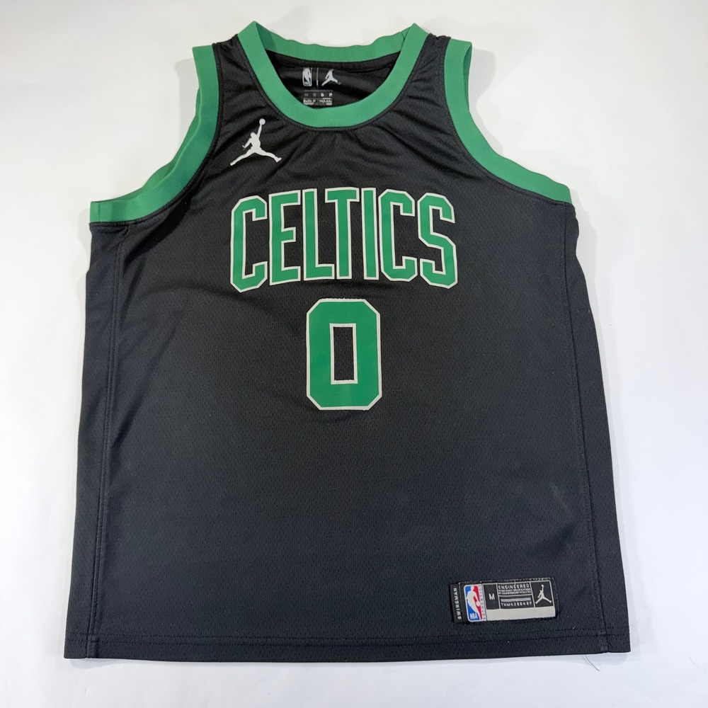 Nike Jordan Boston Celtics Jayson Tatum 0 Jersey Youth M Black Statement NBA